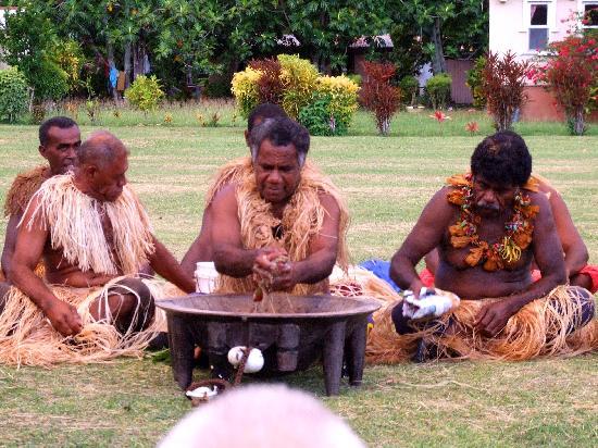 kava ceremony on our Fiji vacation